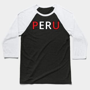 Drapeau  Peru Baseball T-Shirt